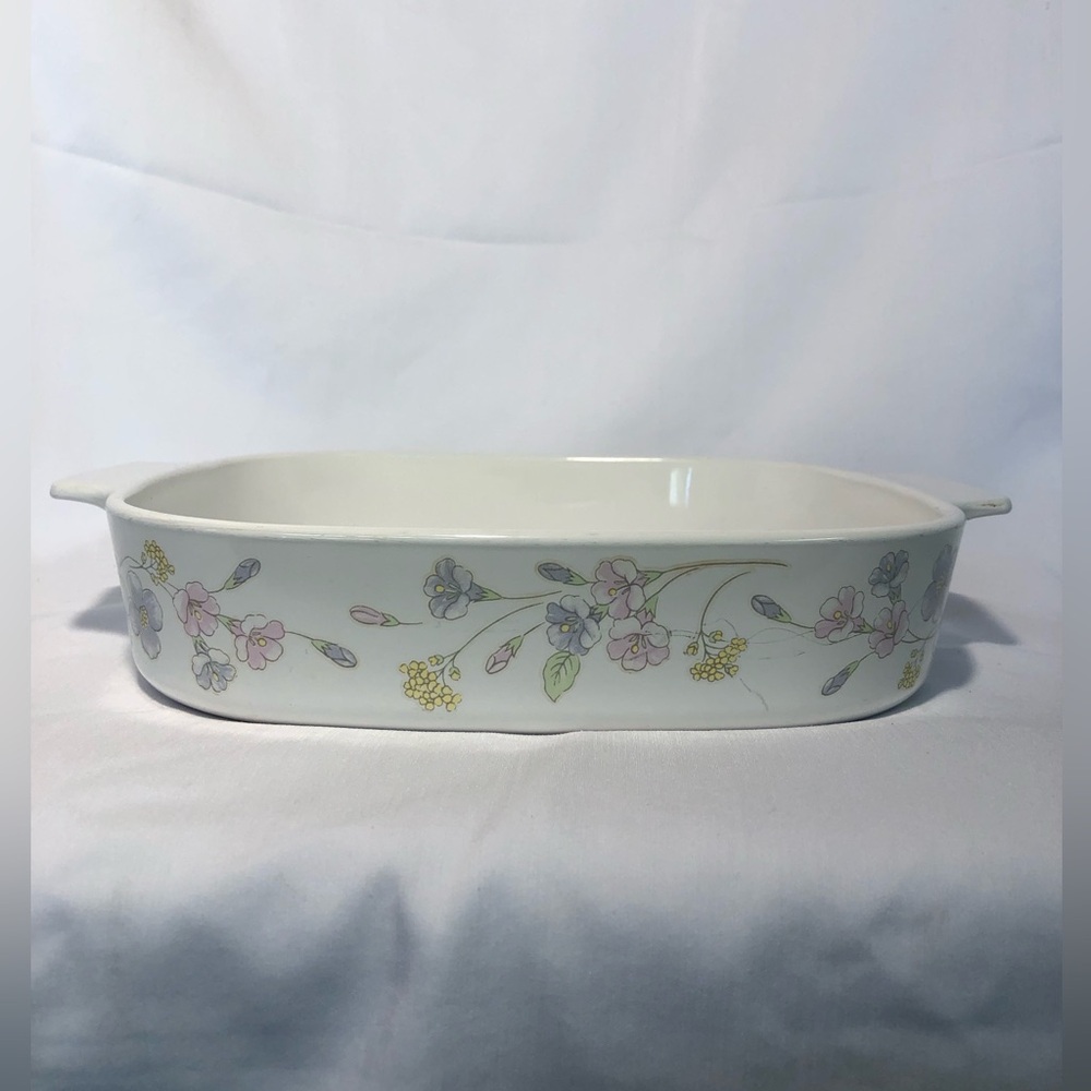 Corning Ware Pastel Bouquet Square Casserole Dish - Picture 1 of 4